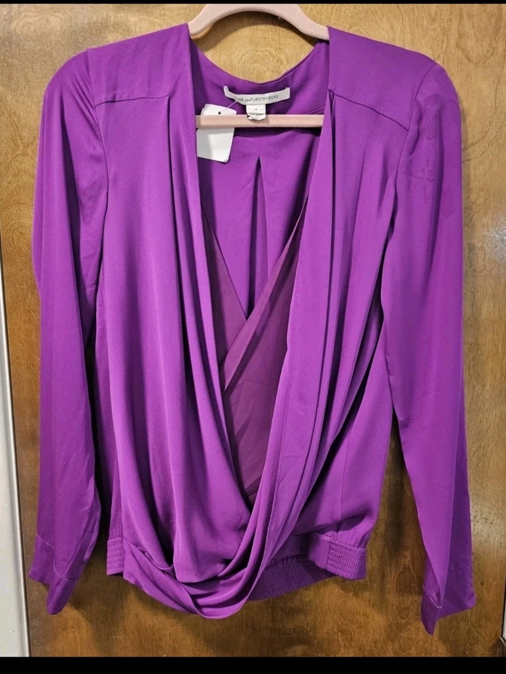 Diane von Furstenberg Evening silk purple top/blouse Size 4